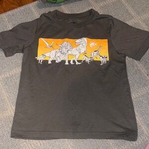 Gray Dinosaur Graphic Kids T-Shirt sz5